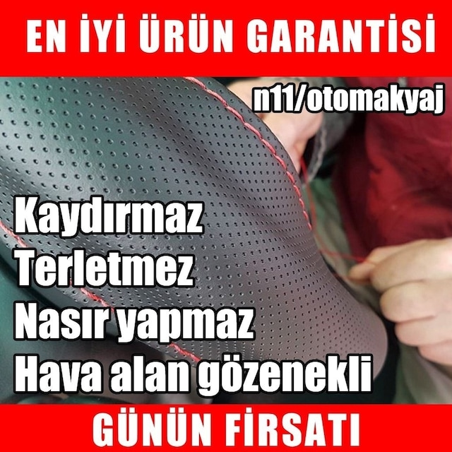 Citroen C1 C3 C4 C5 Uyumlu Direksiyon Kılıfı Sarmalı Dikmeli Deri