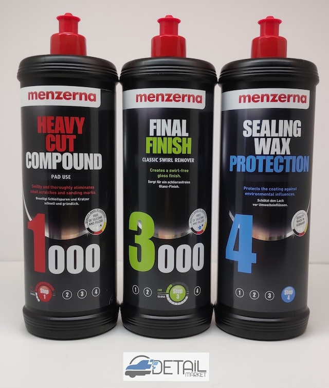 Menzerna 1000 3000 Sealingwax Kalın Pasta Hare Boya Kor. Set 1 Lt