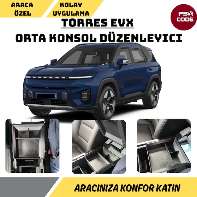 Kgm Torres Evx Orta Konsol Düzenleyici-organizer