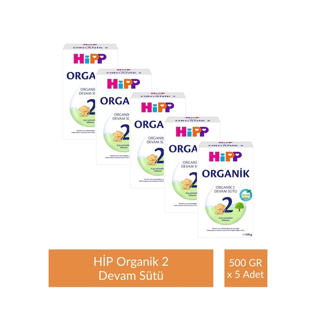 Hipp 2 Organik Devam Sütü 500 G x 5 Adet