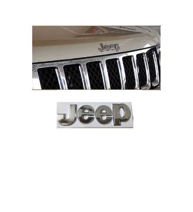 Jeep Bagaj / Kaput Yazı Logo Krom Parlak Gri Hood Trunk Lettering
