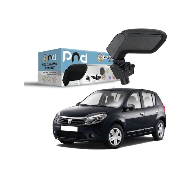 Dacia Sandero Araca Özel Kol Dayama Kolçak Siyah 2007-2012 Arası Uyumlu Pnd