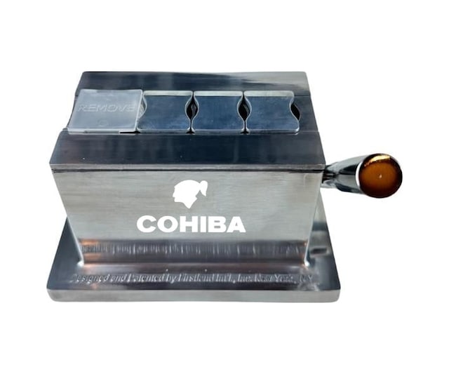 Cohiba Gümüş Masa Tipi 4 Fonksiyonlu Metal Puro Makası Kesici - Tr8729