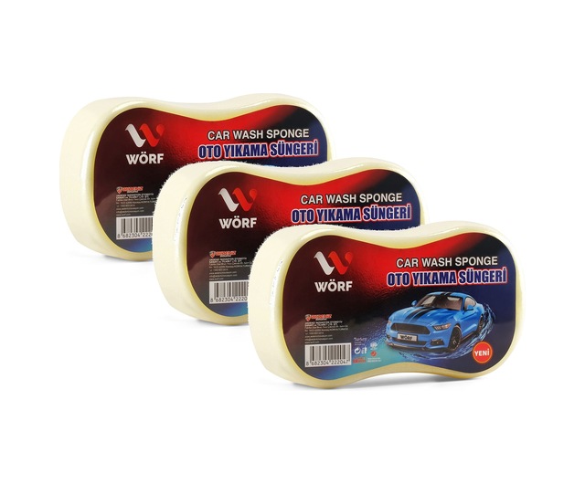 Wörf Oto Yıkama Süngeri X 3 Adet