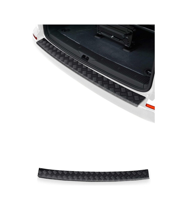 Vw T5 T6 Transporter Multivan Caravelle 2003-2024 Uyumlu Mat Arka Tampon Eşiği Alüminyum Siyah