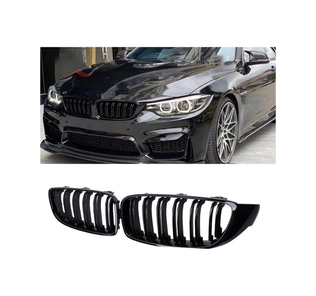 Bmw 4 Serisi F32 M4 Çift Çizgi Böbrek Piano Black Panjur 2014-2019 Arası