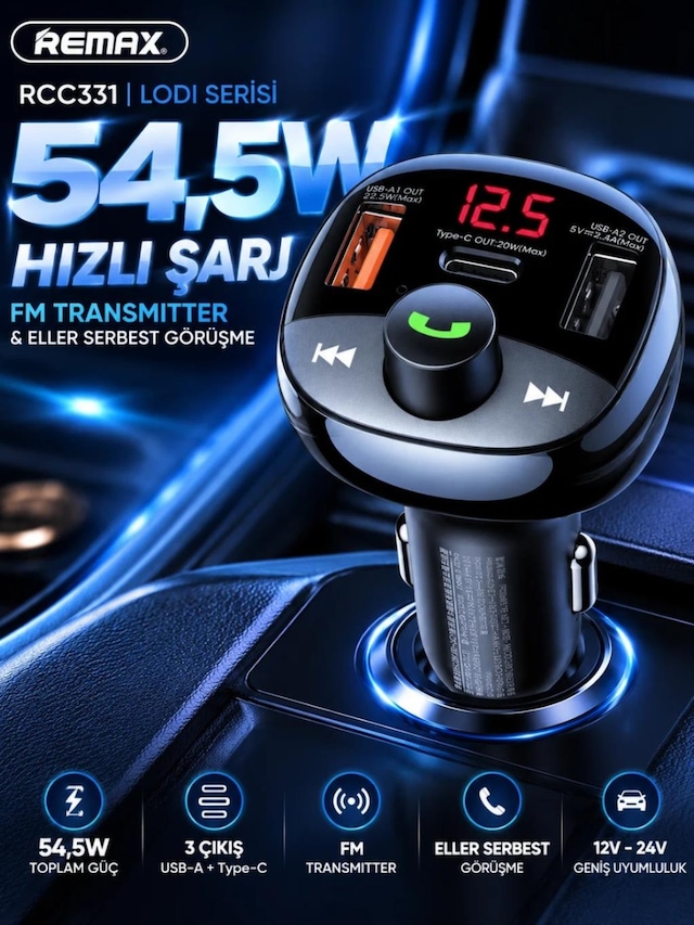Lodi Serisi 54,5w Pd+qc 2 Usb-a / 1 Usb-c Araç Şar