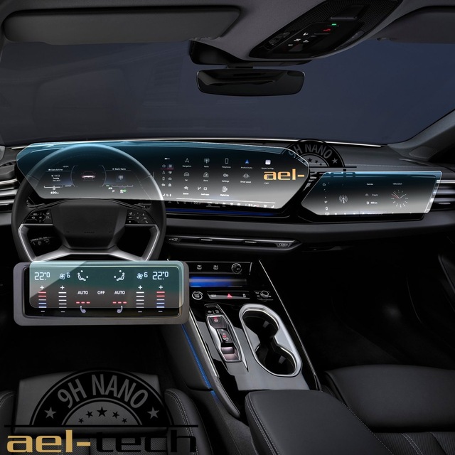 Audi A6 Dijital Gösterge,navigasyon,klima Kontrol Uyumlu Nano Ekran Koruyucu 3lü Set 2025-2026
