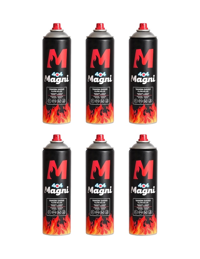 404 Magni Yangın Söndürücü Sprey 500 Ml 6lı