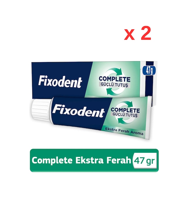 Complete Ekstra Ferah Diş Protezi Yapıştırıcı Krem 47g - 2 Adet