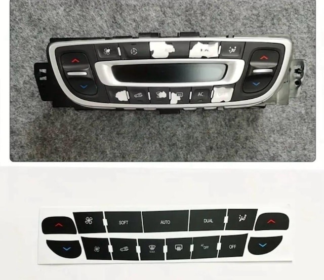 Fluence - Megane 3 - Scenic - Latitude 3 Klima Tuş Tamir Sticker Seti 1 Adet