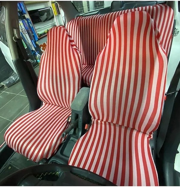 ÇİZGİLİ ZEBRA SERVİS KILIFI KIRMIZI