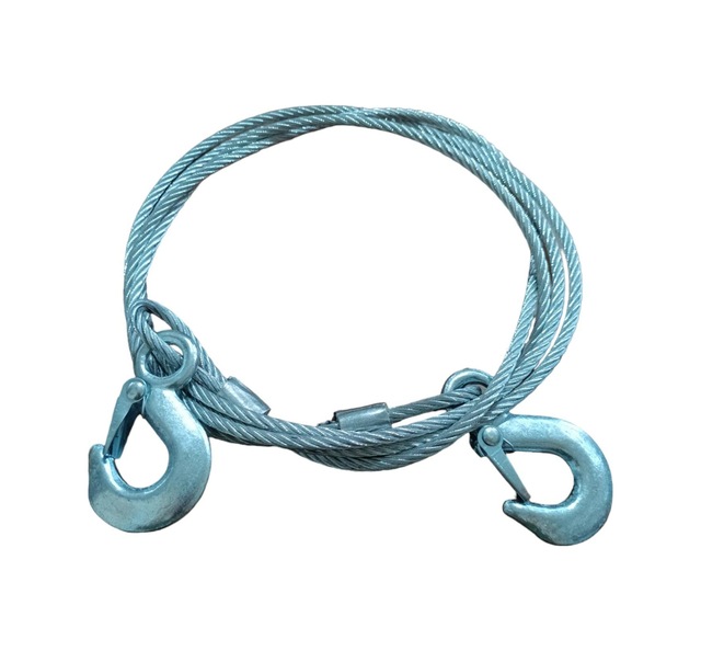 Karabinalı İzole Çelik Çekme Çeki Halatı 6 Mm 5 Ton 3 Metre