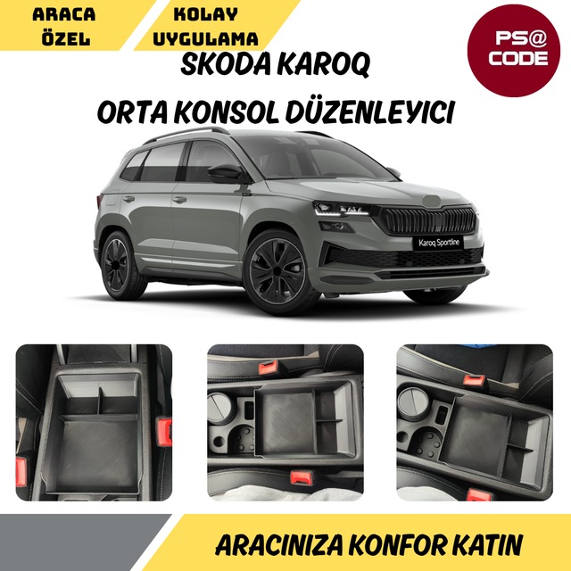 Skoda Karoq Orta Konsol Düzenleyıcı - Organizer