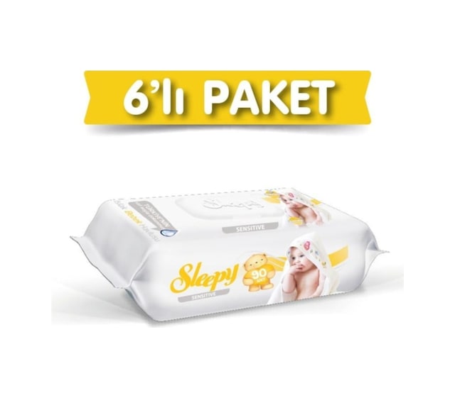 Sleepy Sensitive Islak Havlu 6'lı Paket 540 Yaprak