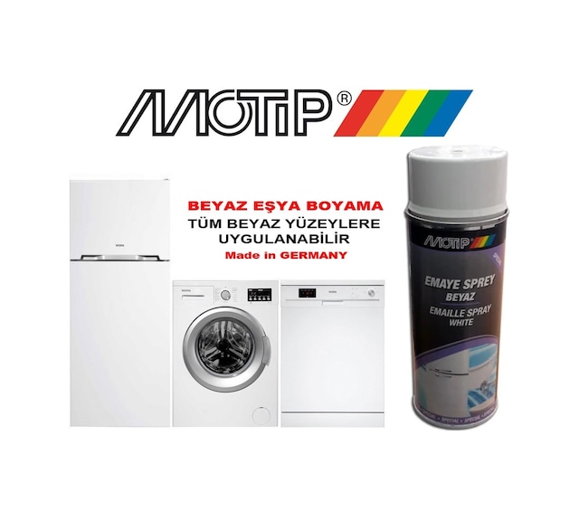 Motip Beyaz Eşya Boyası 400Ml Bulaşık Makine Beyazı