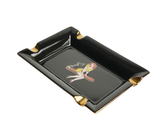 Firebird Cigar Lady Siyah-gold Dörtlü Porselen Puro Küllüğü - Trm3022