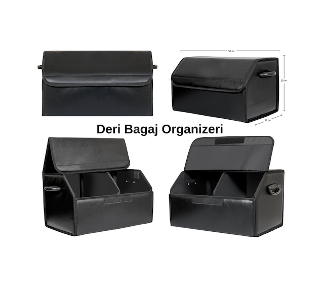 Oto Bagaj Organizeri Deri Bagaj Kutu Çanta 50x31x30 CM