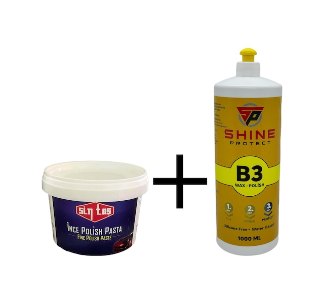 Sintaş 450gr İnce Pasta Shine Protect 1000gr B3 Cila Set