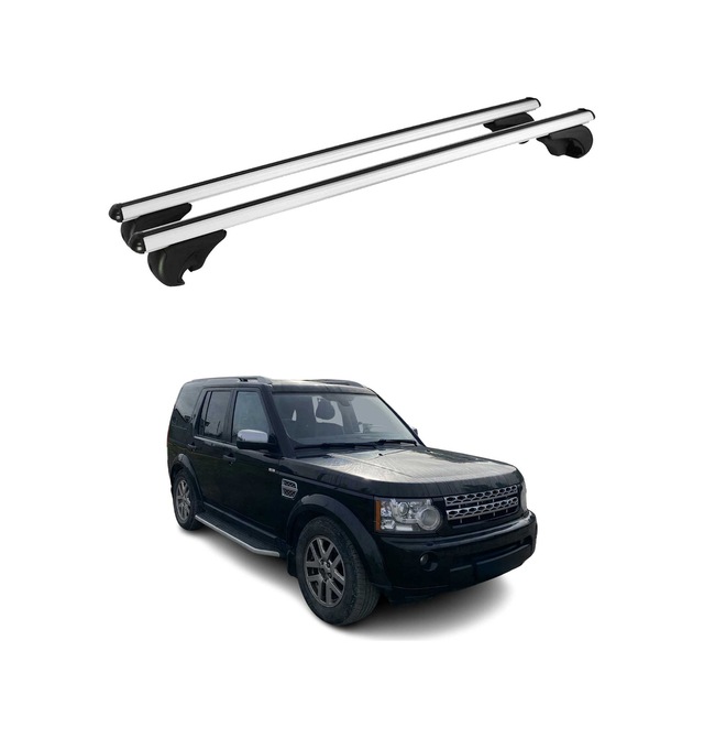 Land Rover Discovery 2004-2017 Arası Uyumlu Port Bagaj Taşıyıcı Ara Atkı Alüminyum Gümüş 2 Parça