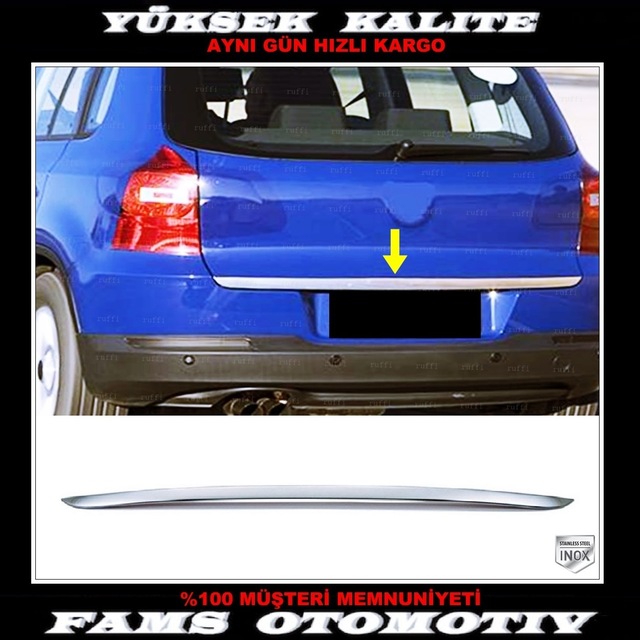 Vw Tiguan Krom Bagaj Alt Çıtası 2007-2015 Arası P.Çelik