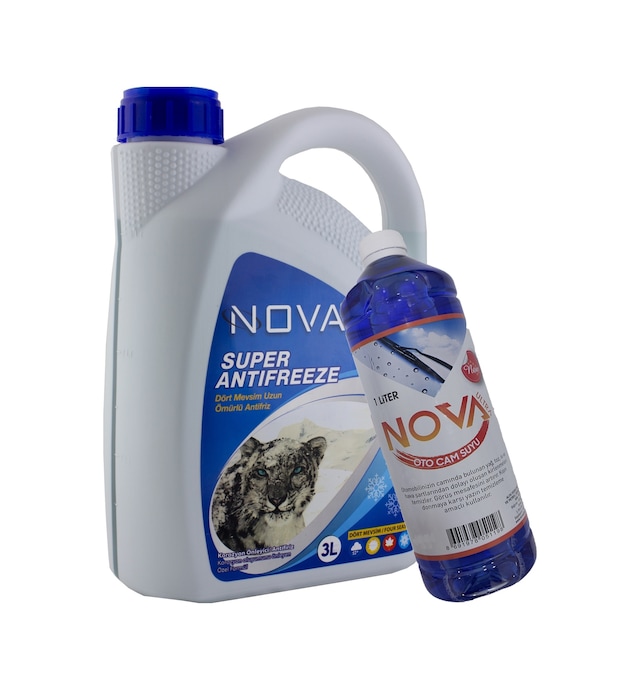 Nova Ultra -25 Derece 3 Litre Yeşil Antifriz +cam Suyu 1 L