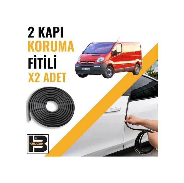 Opel Vivaro Panelvan 2003-2013 Kapı Koruma Fitili-iki Kapı-siyah-bm1136