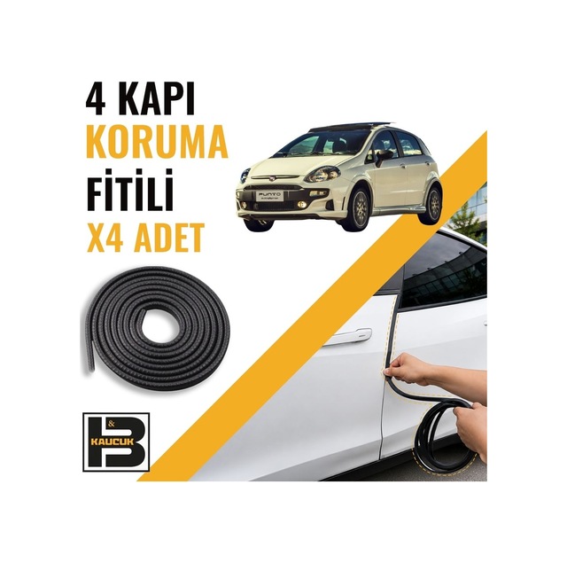 Fiat Punto Kapı Koruma Fitili-4 Kapı-siyah-bm2562