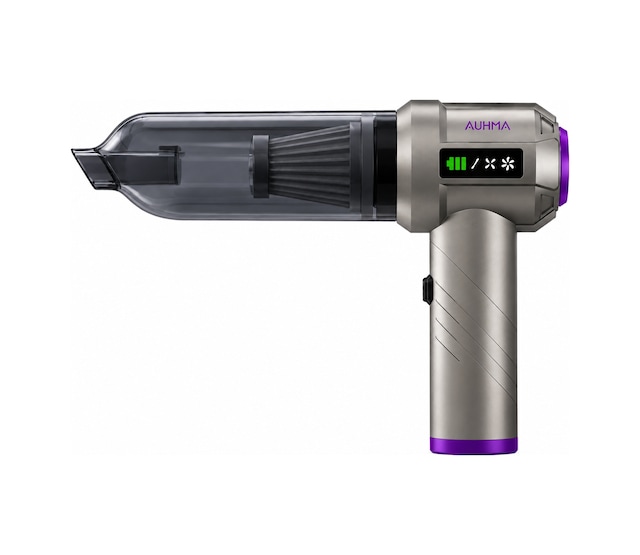 Auhma Ahv-06 22.000pa 6000mah Kablosuz Araç Süpürgesi Brushless Motor Katlanabilir Üfleme Çekme 3 Kademeli Gri-mor