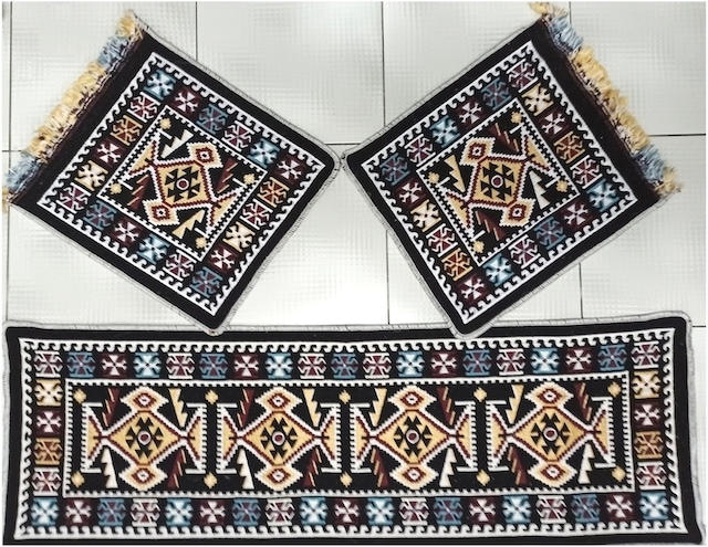 Elmass Oto Koltuk Kilim Seti - Ön Ve Arka Koltuk Üstü 3 Parça