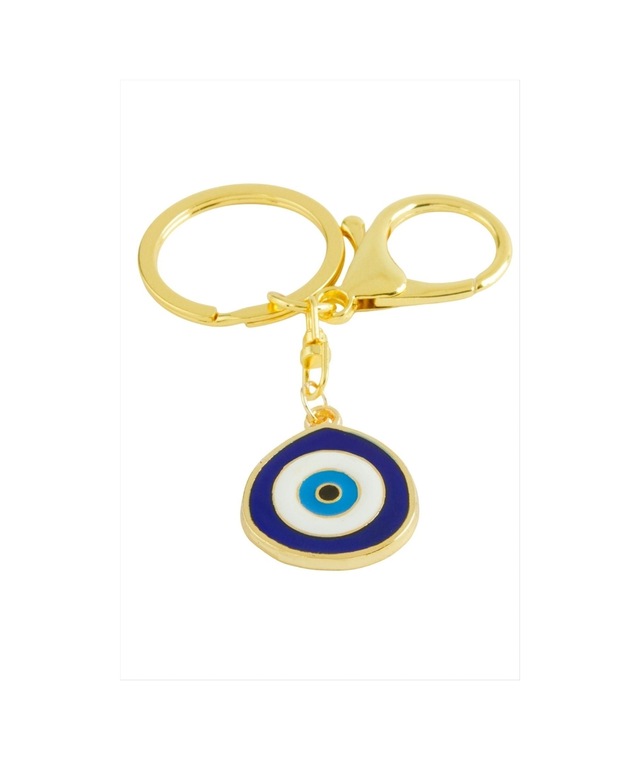 Nazar - 969 - Calı Mineli Metal - Spt-gld - Anahtarlık Lacivert