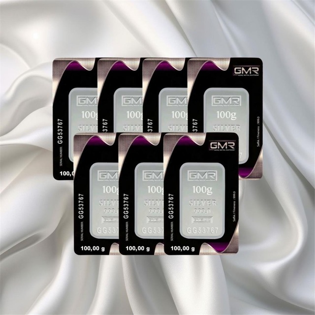 Leva Gold 100 Gr Gmr Gümüş Külçe 7 Adet