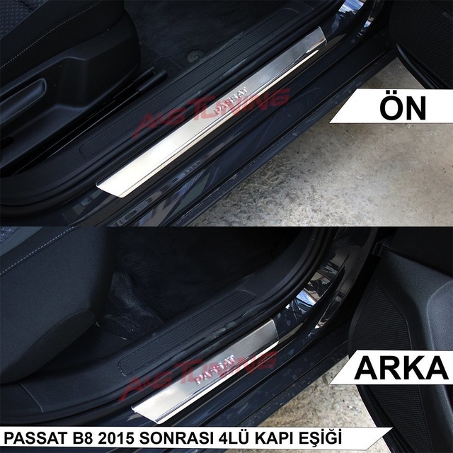 Vw Passat B8 Krom Kapı Eşiği Tk 2015 Üzeri Paslanmaz Çelik N11.178