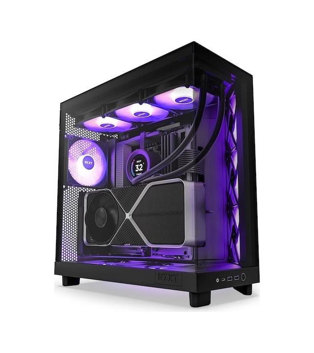 NZXT H6 FLOW CC-H61FB-R1 ATX 3x120mm Fans RGB Black