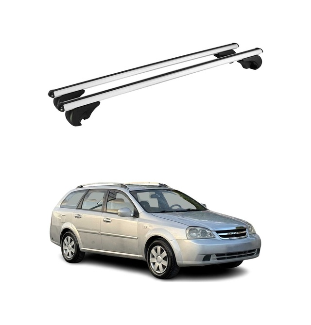 Chevrolet Lacetti Station Wagon 2002-2011 Arası Uyumlu Port Bagaj Taşıyıcı Ara Atkı Alüminyum Gümüş 2 Parça
