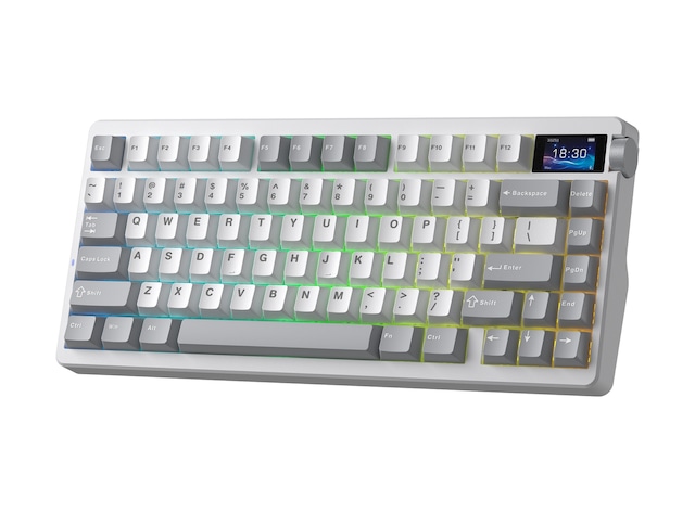 Aula Nova75 Mekanik Rgb Klavye Tkl Star Vector Switch Tri Mode Kablosuz Makrolu Hot Swap Gaming Oyuncu Klavyesi Gri
