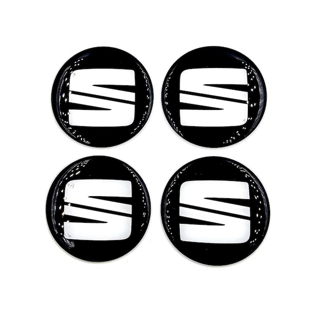 Yeni Nesil Tasarım Damla Sticker Siyah Seat Jant Göbeği 5.5cm Uyumlu