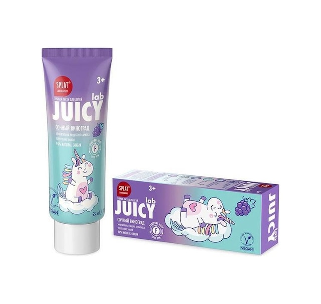 Splat Juıcy Lab +3 Yaş Üzümlü Çocuk Diş Macunu Renkli Simli Çürük Önleyici Doğal Macun