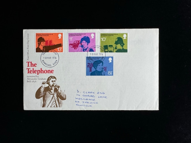 İngiltere Fdc 1976 The Telephone Alexander Graham Tam Seri Özel Gün Pullu Teşhir Ürün