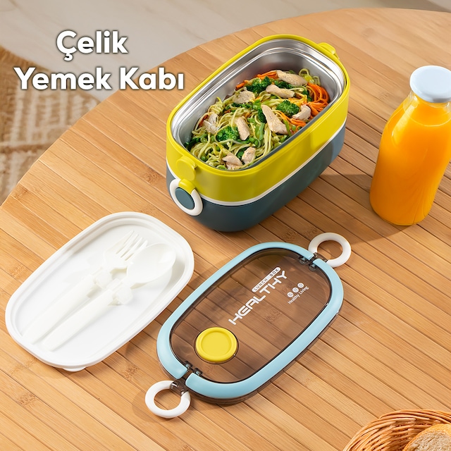 Porsima 66729 Stainless Steel Vakumlu Lunch Box Sefer Tası 1300 ML