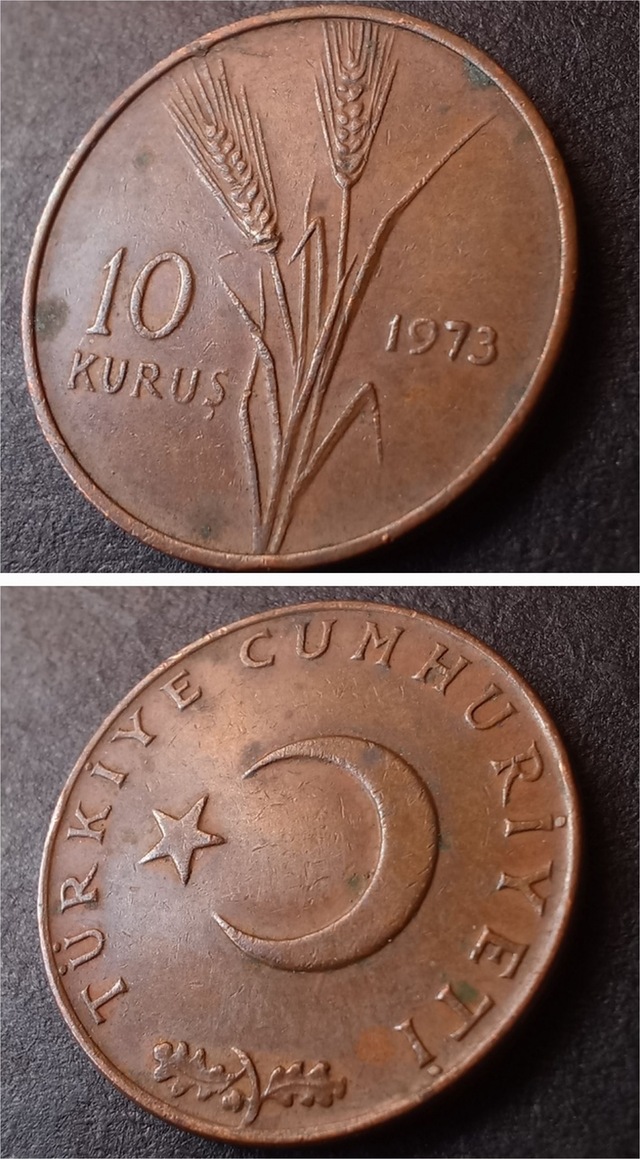 Escoines Koleksiyon 1973 Ççt+ Bronz 10 Kuruş - Eski Madeni Para - 39963662ffa6349b66
