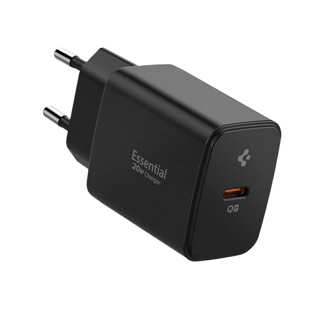 Spigen 20w Usb-c Mini Hızlı Şarj Aleti/şarj Isısını Düşürür Gan Destekli Akım Korumalı Güç Adaptörü İphone & Android & İpad Type-c Ee201 Black - Ach09217