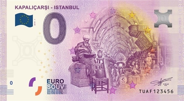 0 Euro Hatıra ve Koleksiyon Parası-Kapalıçarşı 2019