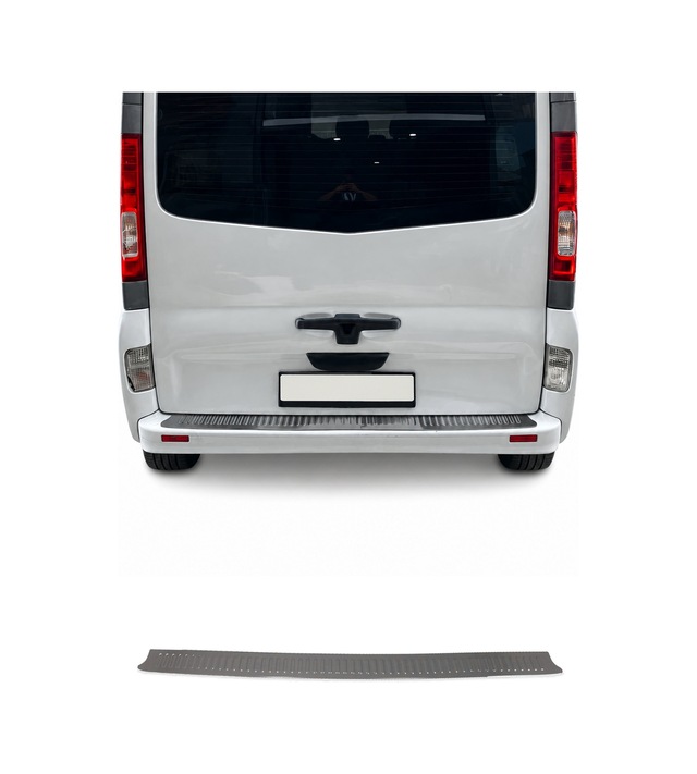Renault Trafic Iı 2001-2014 Uyumlu Krom Arka Tampon Eşiği Paslanmaz Çelik Siyah
