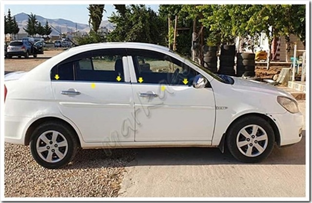 Hyundai Accent Era Krom Cam Çıtası 4 Parça Paslanmaz Çelik N11.83