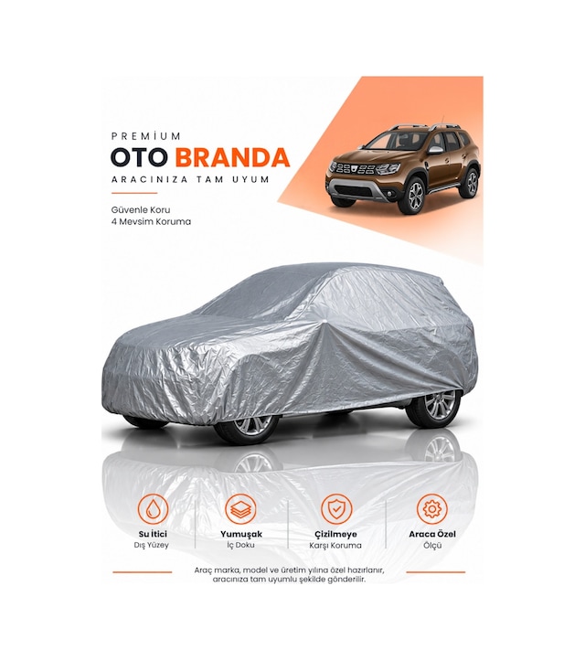 Dacia Duster 2017-2024 Suv Uyumlu Araba Brandası Oto Branda Araba Örtüsü Araç Çadırı