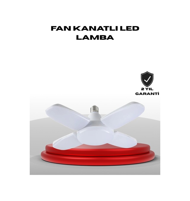 4 Kollu Katlanır Pervane Led Ampül 60 Watt Yüksek Aydınlatma Ve E