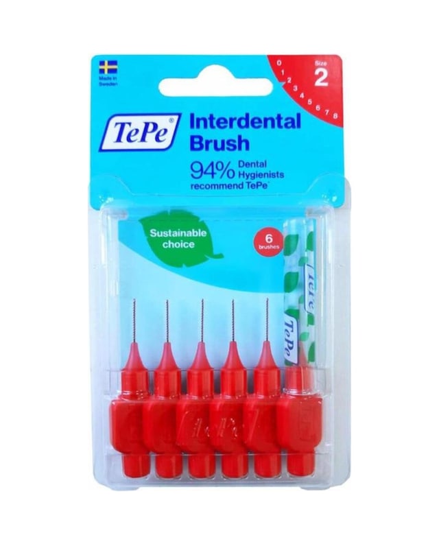 İnterdental Brush Arayüz Fırçası 0.5 Mm No:2 6 Lı Kırmızı