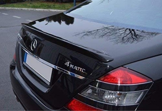 Mercedes W221 2005-2013 S Serisi Uyumlu Spoiler Bagaj Üstü Pianoblack İthal Spoyler Kanat