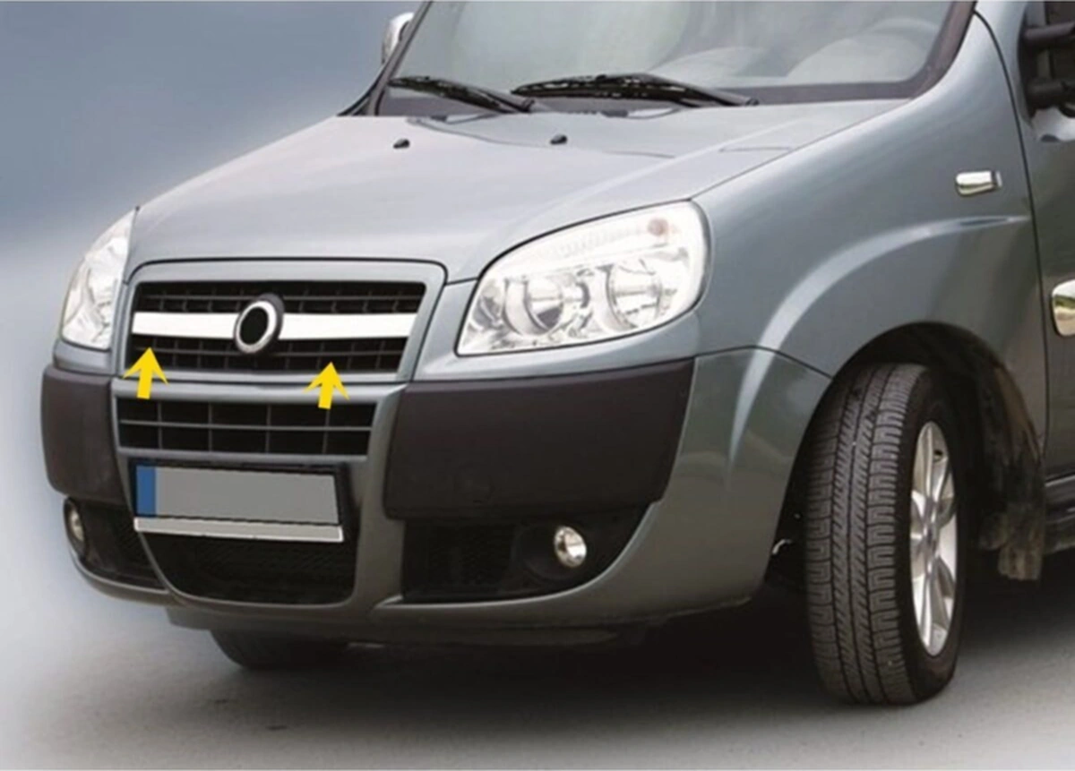 Ueskrom Fiat Doblo Krom Ön Panjur 2 Parça P.çelik 2006-2010